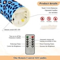 thumbnail image 5 of Blue Leopard Skin Pattern Flameless Candles 2 PCS with Remote Realistic Moving Flame LED Tapered Pillar Set for Home Decor, 5 of 7