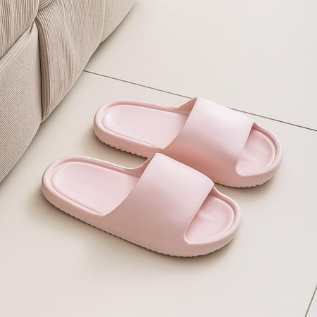 

HaiMao Slippers Cloud Slides for Women Clearance Men Pillow Slippers Non Slip Bathroom Shower Sandals Cushioned Indoor Outdoor Beach Slides Pink 39