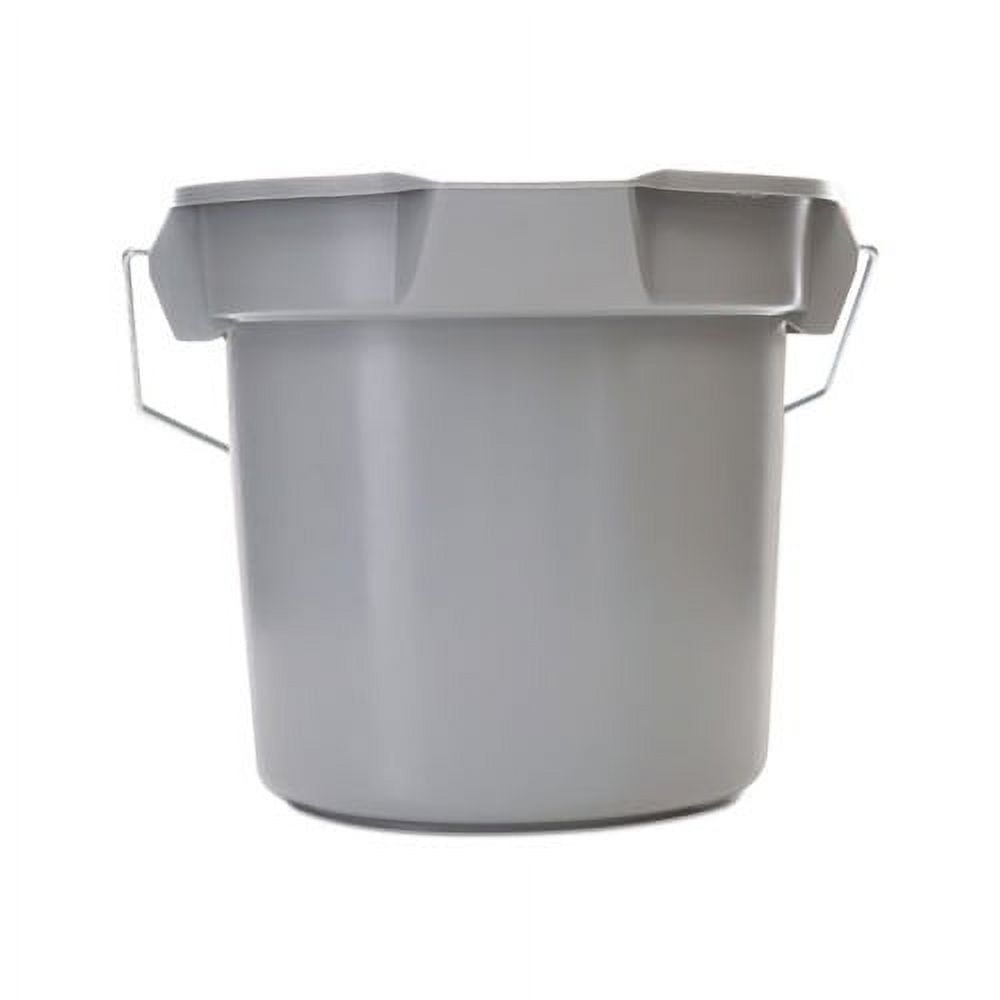 HDX 14 Qt. Blue Round Plastic Bucket with Steel Handle 8014 - The