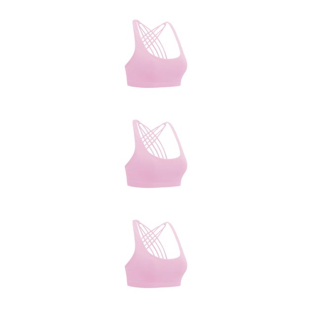 Qarigey Sujetadores deportivos Entrenamiento Fitness Sujetador Firmeza Práctico Deporte Prop Acolchado Rosa XL Type1 NO1 Qarigey CBP382463