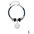 thumbnail image 2 of Delight Jewelry Silvertone Domed Psalm 23:1 Middle Sister Celtic Knot Leather Bead Bracelet, 7"+2" Extender, 2 of 4