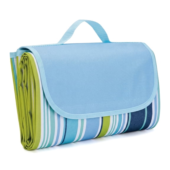 Waterproof Picnic Blanket Sand Free 57x31.5 in - Beach Mat Foldable with Carry Strap, Outdoor Camping Blanket for Park, Travel