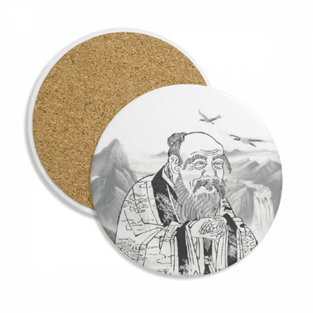 

Dao China Ink Painting Coaster Cup Mug Tabletop Protection Absorbent Stone