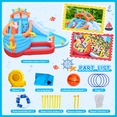 thumbnail image 4 of Leumius Inflatable Water Slide Bounce House,200x196x100inches,9 in 1 Water Park with Blower,Jump Area,Dual Slides,Climbing Wall,Anchor Ring Toss,Basketball Hoop,Dual Water,Guns Shallow,Bathing Pools, 4 of 4