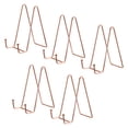 thumbnail image 1 of Plato Soporte para Exhibición, 5uds 6 Pulgadas Hierro Caballete Platos Soporte Exhibición Soportes Metal Decorativas Placas para Imagen Foto Libro, Rosa Oro, 1 of 5