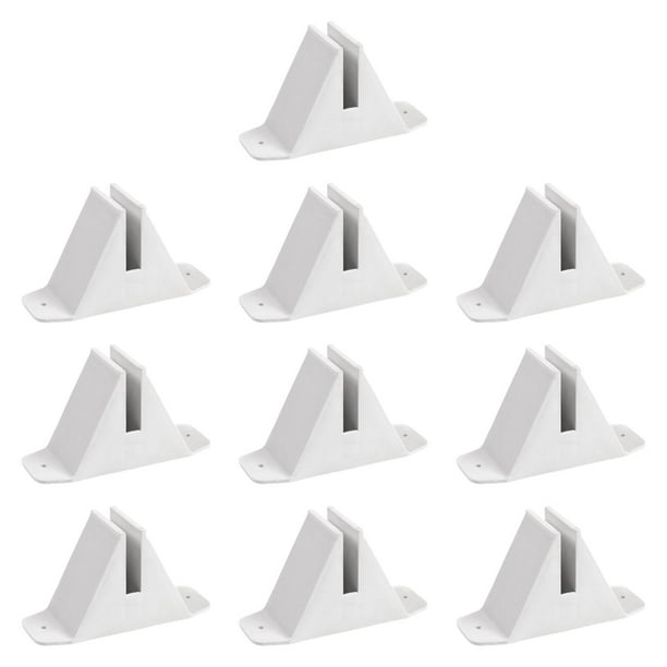 10 pies de valla antideslizantes para perros, soporte para puerta de interior, puerta triangular para perros blanco
