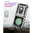 thumbnail image 2 of For Samsung Galaxy Z Flip 6 Case ,Heavy Duty Shockproof Body Phone Cover Built in Metal Rotated Magnetic Ring Holder Kickstand,Dropproof,Dustproof,Dual Layer Military-Grade Drop protection,Silver, 2 of 6