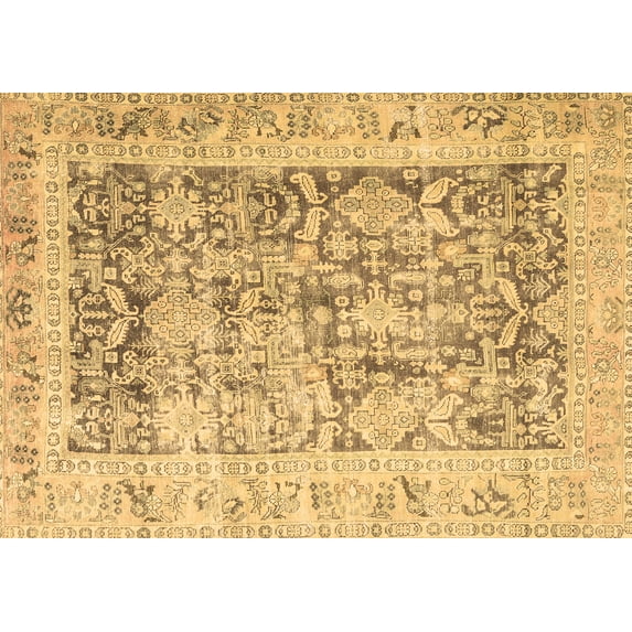 Ahgly Company Indoor Rectangle Persian Brown Traditional Area Rugs, 7' x 9'