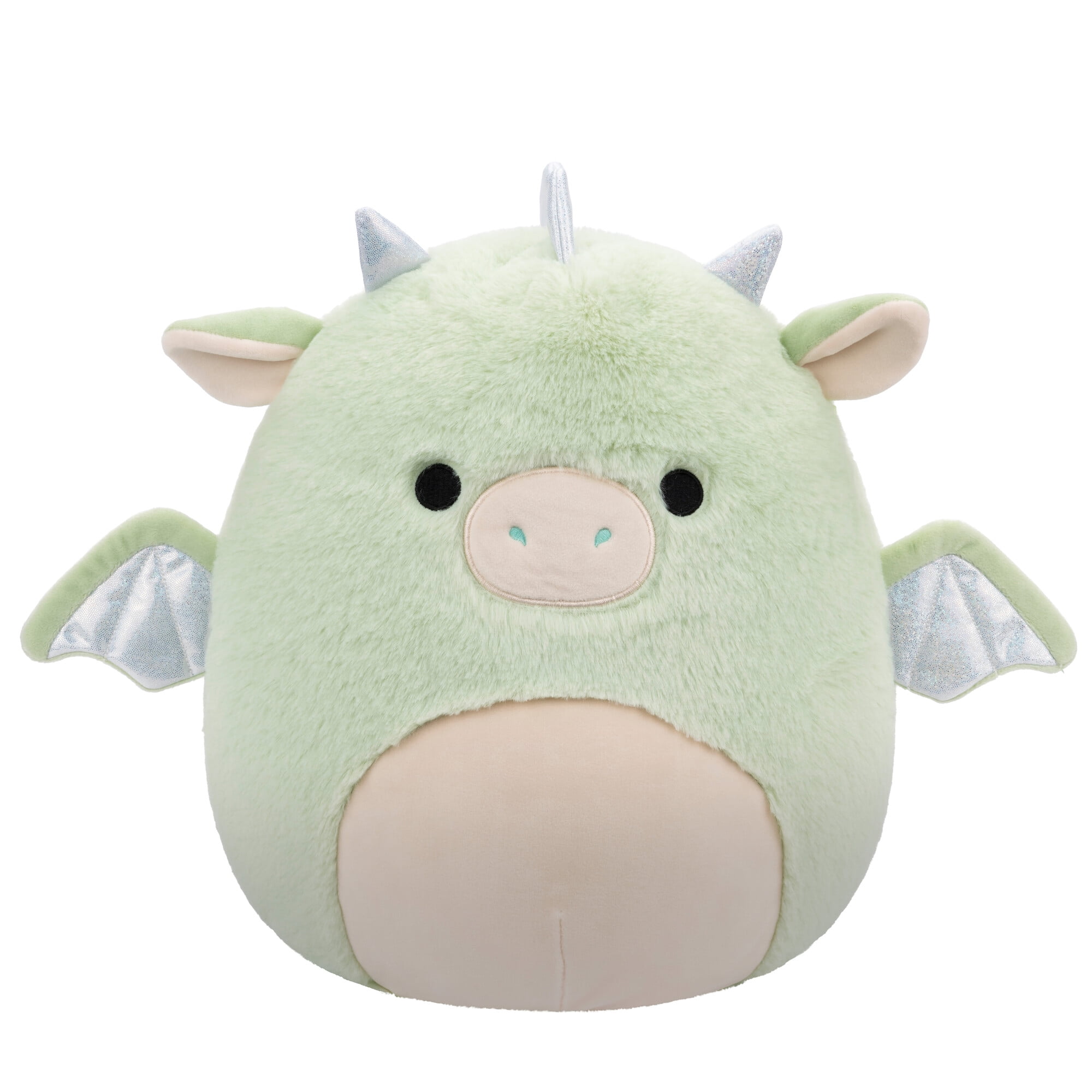 JAZWARES LLC Squishmallows Peluche 12" : Fuzz-a-Mallows - Drew le dragon vert