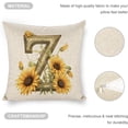 thumbnail image 4 of Monogram Letter Z Summer Sunflower Pillow Covers, Floral Decorative Initial 18x18 Inch Throw Pillows for Girls Kids Home Farmhouse Last Name Pillow Case for Sofa Couch Decor, 4 of 6