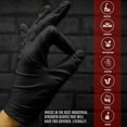 thumbnail image 4 of MEDPRIDE Maxx Strength Nitrile Industrial Gloves – Black, Medium, 8 Mil Thick, 1000-Pack, Powder-Free Heavy-Duty Disposable Chemical & Mechanics Gloves, 4 of 7