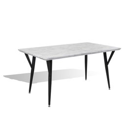 Steve Silver Claire White Marble Top Rectangular Dining Table Walmart Com Walmart Com