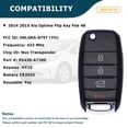 thumbnail image 2 of AKS KEYS Replacement for Kia Key Fob 4 Buttons That Use FCC OSLOKA-875T and Part Number 95430-A7200, 2 of 5