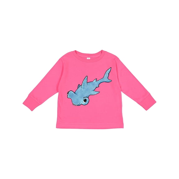 Inktastic Cute Hammerhead Shark Boys or Girls Long Sleeve Toddler T-Shirt