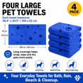 thumbnail image 4 of XL Microfiber Dog Bath Towel, 100×60CM Super Absorbent Quick-Drying Pet Grooming Towel for Small, Medium & Large Dogs and Cats, Machine Washable, 4 of 9