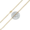 thumbnail image 2 of 3mm 24k Yellow Gold Plated Cable Choker Chain Necklace, 18 inches, 2 of 7