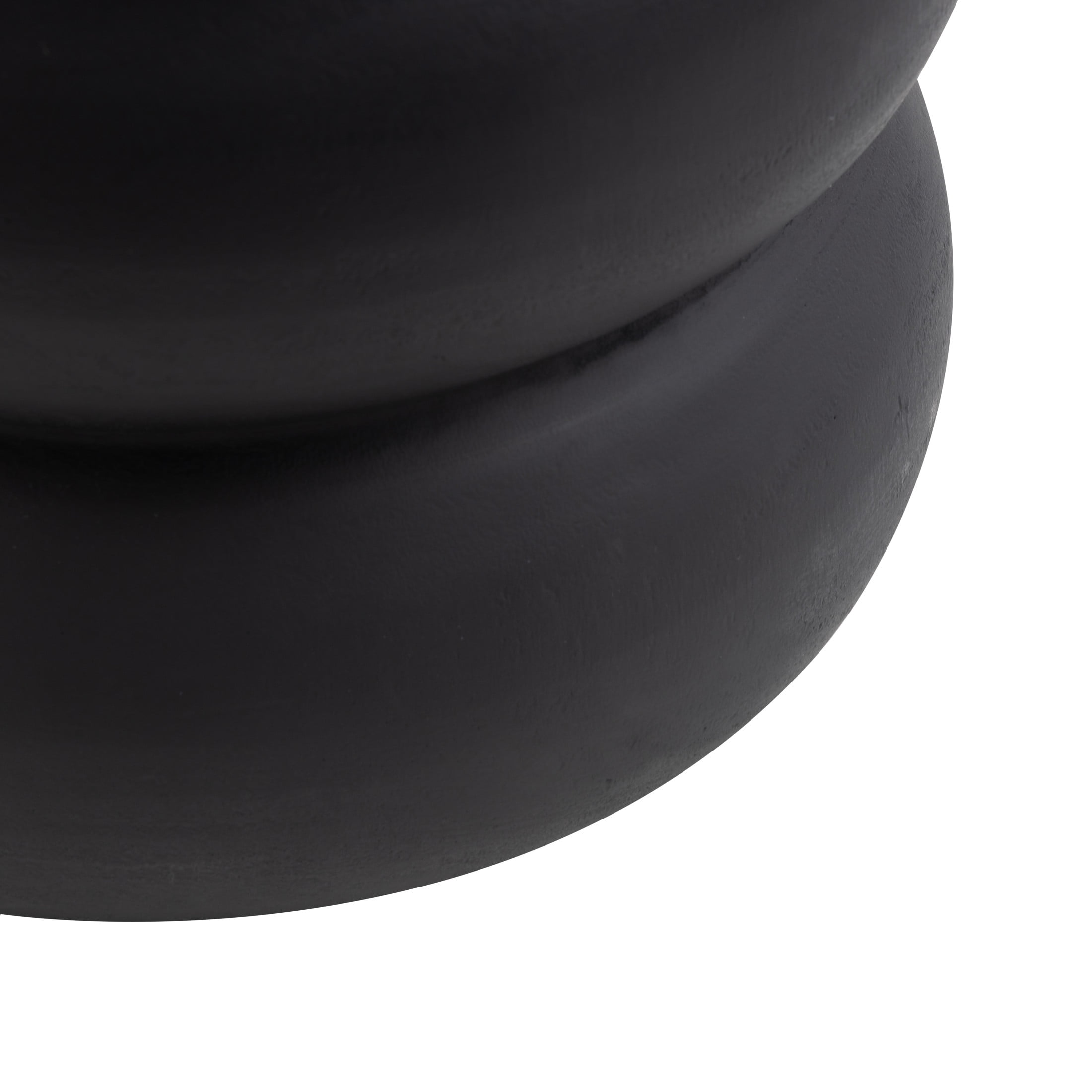 DecMode 10" x 22" Black Wood Bubble Inspired Accent Table with Marble Tabletop, 1-Piece