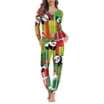 thumbnail image 2 of Conjunto de pijama de dos piezas para mujer, camisón de manga larga con diseño navideño, traje de noche cómodo para niña, ropa de casa para Otoño e Invierno, 2 of 4