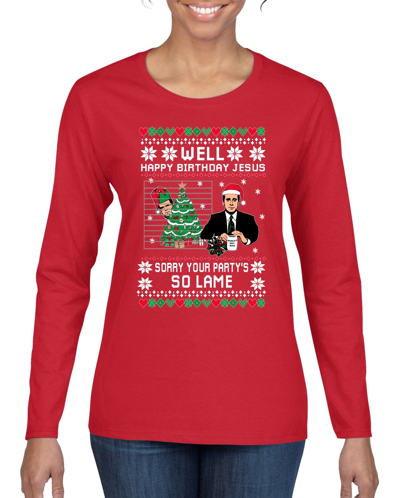 the office christmas sweater womens