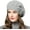 Grey, variant on Women Winter Knit Beret Hat Rabbit Hair French Style Beret Classic Warm Casual Beanie Hat