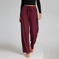 thumbnail image 5 of Aofany Womens Slacks Elastic Waist Straight Leg Pants Plus Size Casual Loose Commuting Trousers with Pockets, 5 of 8