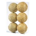 thumbnail image 1 of Deeceymbur - 6 adornos navideños de plástico para árbol de Navidad, vibrantes bolas decorativas para Navidad, color amarillo, 1 of 5