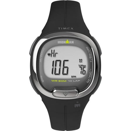 TIMEX IRONMAN Transit  Watch with Activity Tracking & Heart Rate 33mm – Black with Resin Strap