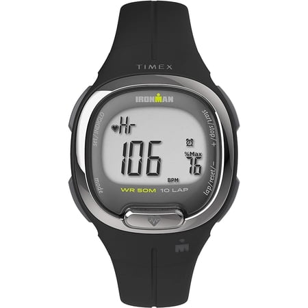 TIMEX IRONMAN Transit+ Watch with Activity Tracking & Heart Rate 33mm – Black with Resin Strap