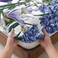 thumbnail image 3 of Twin XL Size Fitted Sheet Set - Spring Flowers 2 Piece Bedding Sets 16" Deep Pocket Fitted Sheet with 1 Pillowcases, Purple Hydrangea Orchid Floral Country Brushed Microfiber Hotel Luxury Bed Sheets, 3 of 9