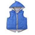 thumbnail image 1 of Baby Solid Color Dinosaur Padded Sleeveless Zipper Hooded Waistcoat, 1 of 6