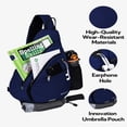 thumbnail image 4 of WATERFLY Unisex Large Capacity Nylon Sling Cross-Body Shoulder Chest Bag,Dark Blue, 4 of 7