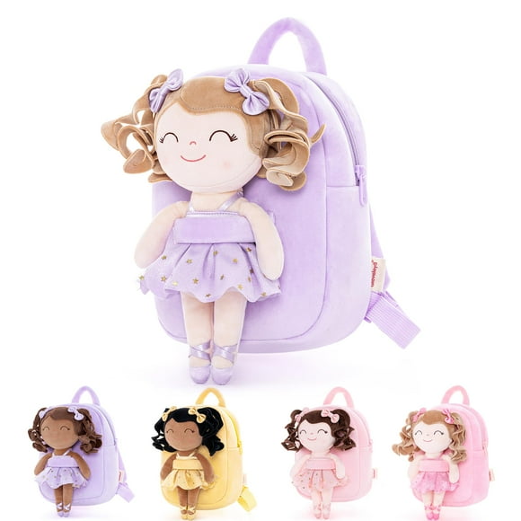 Mochila Gloveleya Baby Ballerina con muñeco de peluche de 23 cm