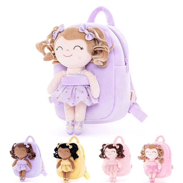 Mochila Gloveleya Baby Ballerina con muñeco de peluche de 23 cm
