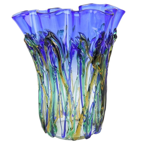 GlassOfVenice Murano Glass Oceanos Abstract Art Vase