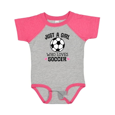 

Inktastic Just a Girl Who Loves Soccer Gift Baby Girl Bodysuit