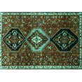 thumbnail image 1 of Ahgly Company Indoor Rectangle Persian Turquoise Blue Traditional Area Rugs, 2' x 3', 1 of 4