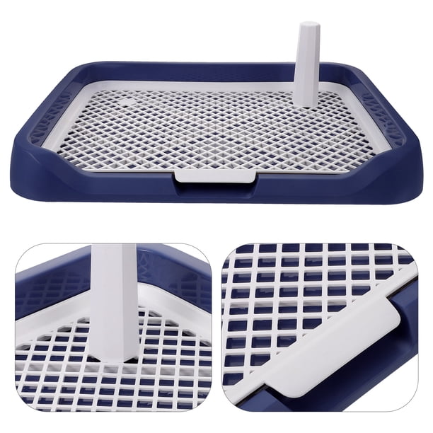 Luxshiny Orinal Para Perros De Plástico Azul Con Superficie Fácil De Mantener Y Resistente Para Interiores