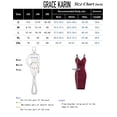 thumbnail image 3 of Vestido ajustado negro con cuello en V y lentejuelas de GRACE KARIN Homecoming, 3 of 5