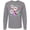 Athletic Heather, variant on Day of the Dead Owl Sugar Skulls and Guitar Long Sleeve T-Shirt
