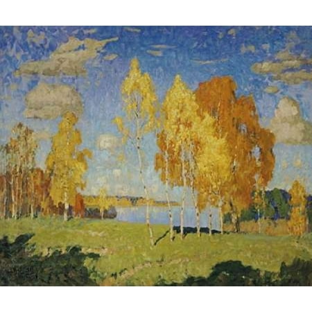 Landscape With Birch Trees Poster Print by  Konstantin Ivanovich