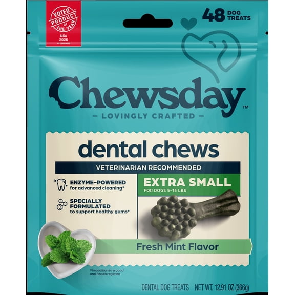 Chewsday 48ct XS Mint Dental Enzymatic