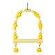 thumbnail image 3 of Juguete para pájaros de color brillante con hebilla de acero para mascotas, escalera colgante, puente, columpio para escalar Amarillo, 3 of 9