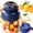 Blue*28OZ, variant on Portable Wireless Juicer Cup, 28/45 Oz USB-C Rechargeable Personal Blender with 38 Blades for Fruits and Vegetables