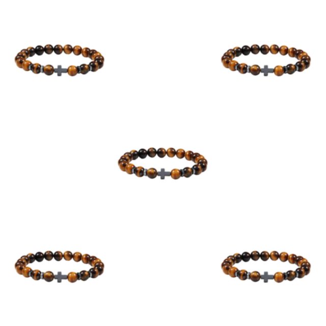 Minnieouse Pulseras de cuentas de piedra redonda natural Joyería de yoga Cuerda elástica ligera de moda portátil para tipo Type2 NO2