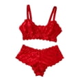 thumbnail image 6 of ALLLIST Plus Size Women Bras Lace Pack No Wire Lingerie Sets Solid Comfy Red Ladie's Bras Xl-4xl, 6 of 7