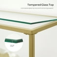 thumbnail image 4 of VASAGLE 51.2" Console Sofa Entry Table with 3 Shelves Metal Frame Tempered Glass Shelf Modern Style for Entryway Living Room Bedroom Gold Color, 4 of 10