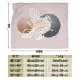 thumbnail image 4 of XMXY Fleece Throw Blanket for Couch, Boho Leaves Plants Flowers Lightweight Plush Fuzzy Cozy Soft Bed Blankets and Throws for Sofa, 40"x30" inches, 4 of 8