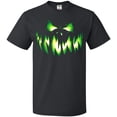 thumbnail image 3 of Inktastic Viciously Grinning Pumpkin Face in Lime Green Glow T-Shirt, 3 of 5