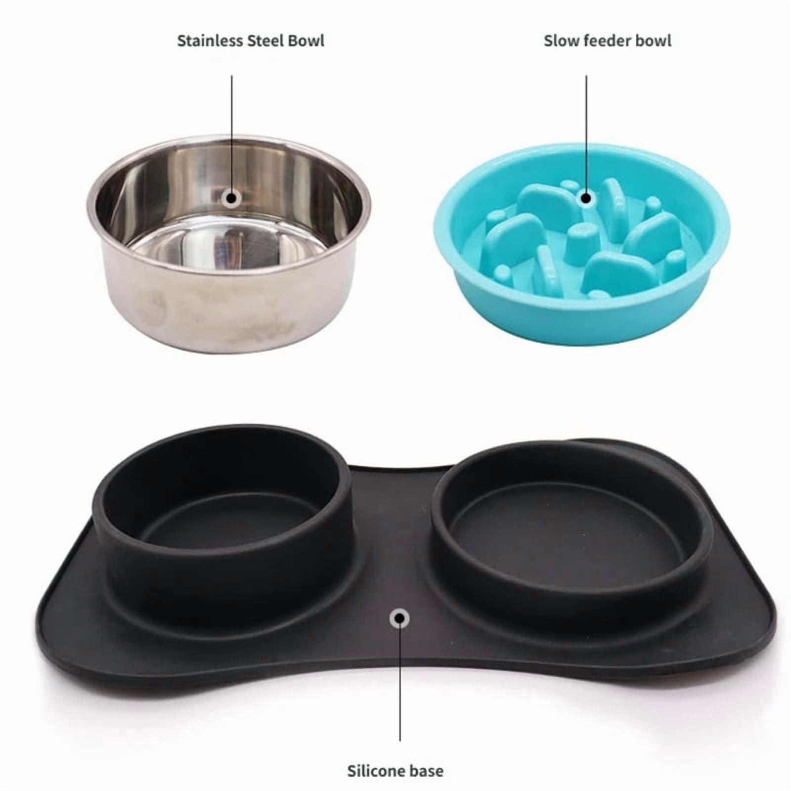 Portable Silicones Pet Feeders Slow Food Dog Bowl Foldable Antislip Cats Bowl for Outdoor Travel Pet Supply