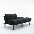 thumbnail image 2 of Futon Sofa Bed, Convertible Folding Modern Loveseat Sofa, Sleeper Couch Daybed for Studio, Apartment, Office, Small Space, Compact Living Room, Black, 2 of 6
